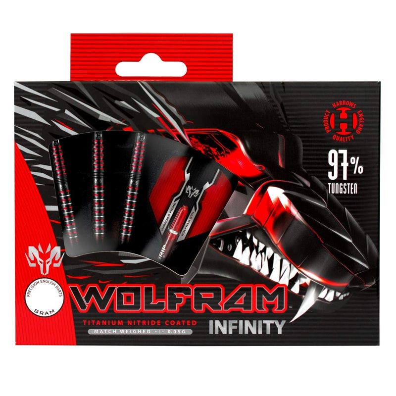 Harrows Wolfram Infinity 97% Tungsten Soft Tip Darts Set | 18g and 20g | Includes Supergrip Fusion Shafts and 100 Micron Prime Flights (18g) - Image 5